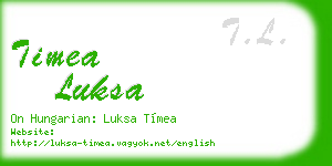 timea luksa business card