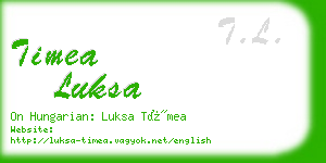 timea luksa business card